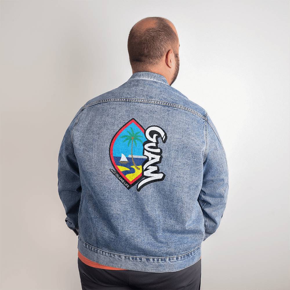 Guam Seal Tagged Men's Denim Jacket