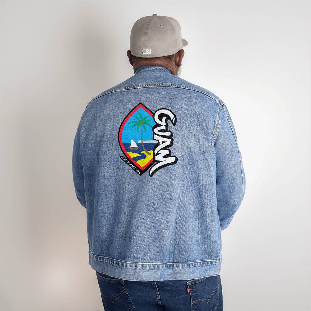 Guam Seal Tagged Men's Denim Jacket