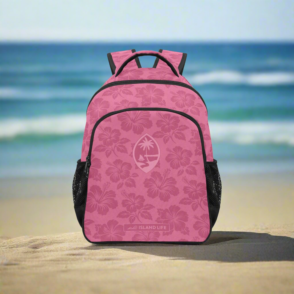 Guam Hibiscus Bloom Berry Multifunctional Backpack