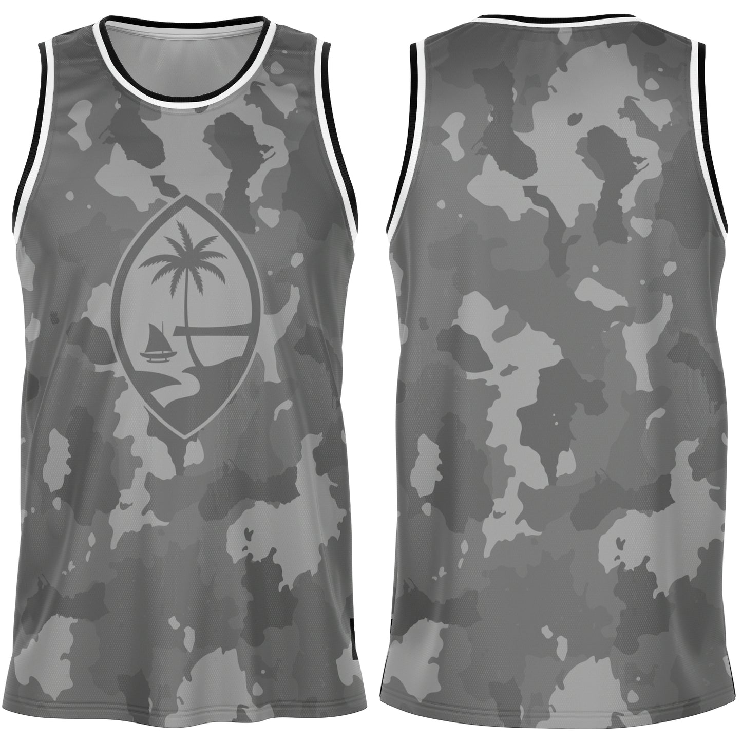Guam Camo Gray Basketball Jersey