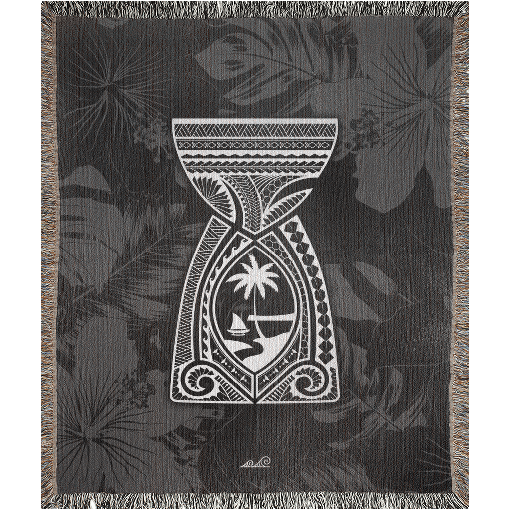 Latte Stone Guam Tribal Woven Blanket