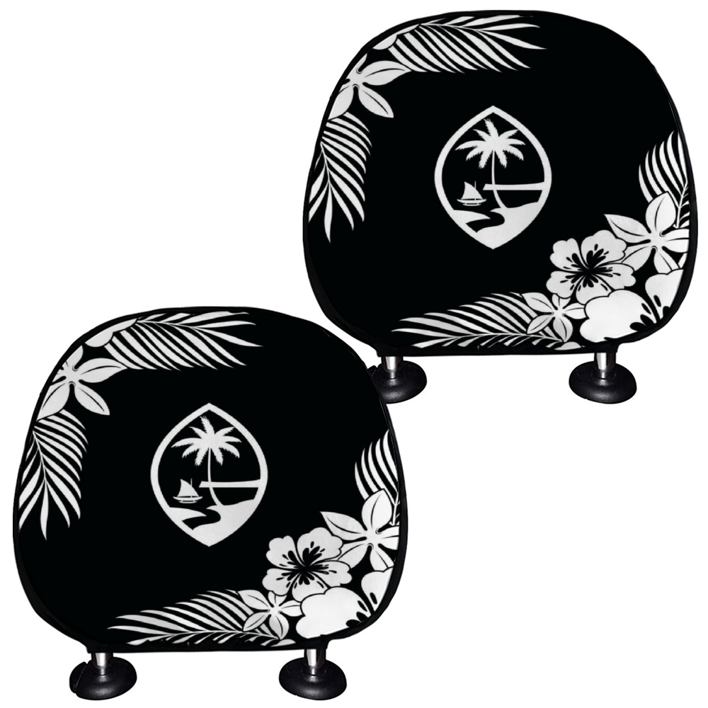 Guam Tropical Hibiscus Custom Car Headrest Cover (Set of 2)