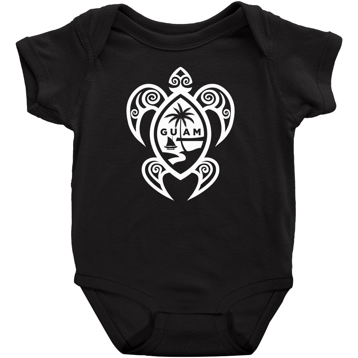 Guam Tribal Turtle Baby One Piece Bodysuit