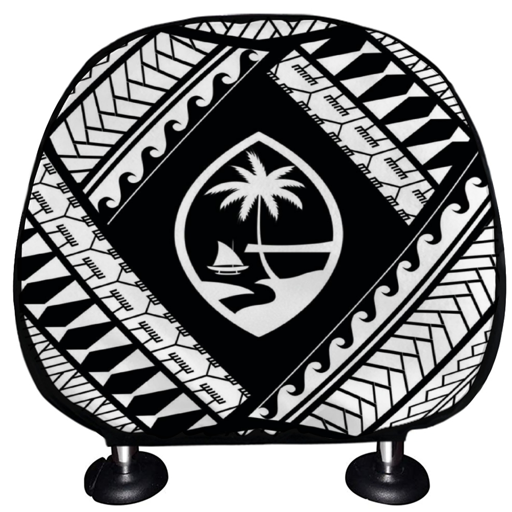 Guahan Tribal Custom Car Headrest Cover (Set of 2)