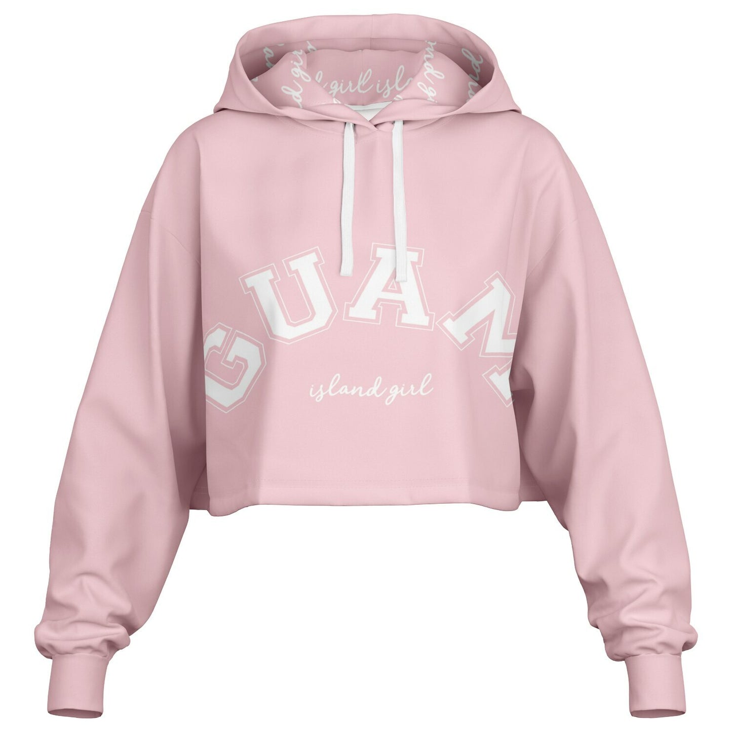 Islander Guam Girl Pink Cropped Hoodie