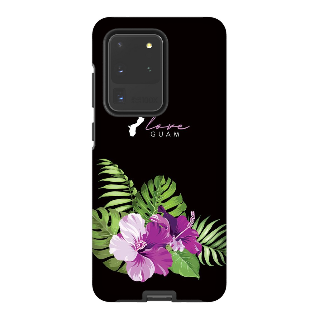 Love Guam Purple Hibiscus Premium Glossy Tough Phone Case