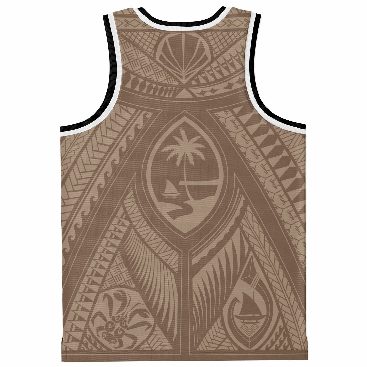 Guahan Tribal Brown Guam Basketball Jersey