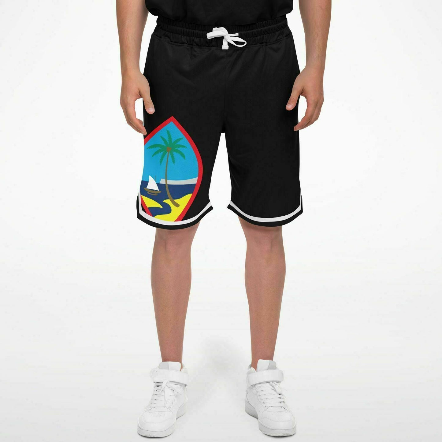 Guam Seal Black Basketball Shorts
