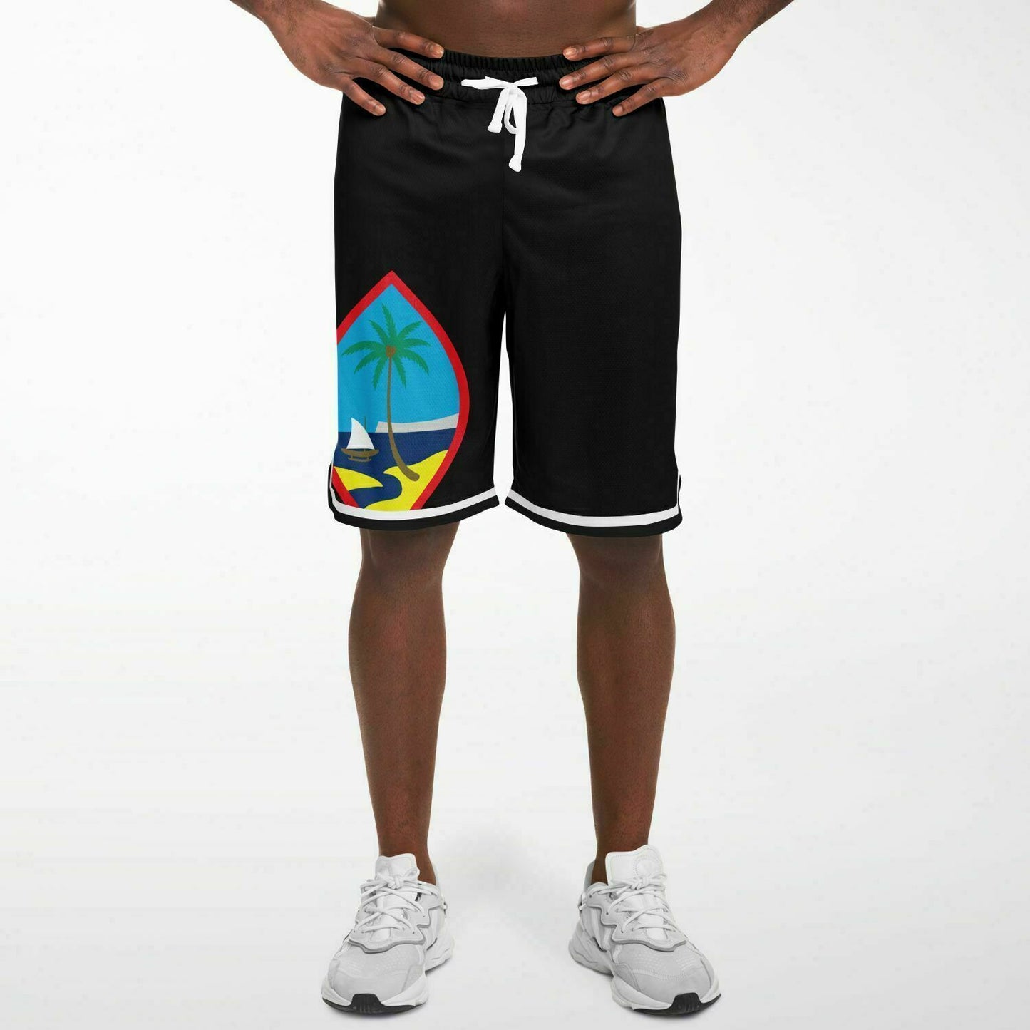 Guam Seal Black Basketball Shorts