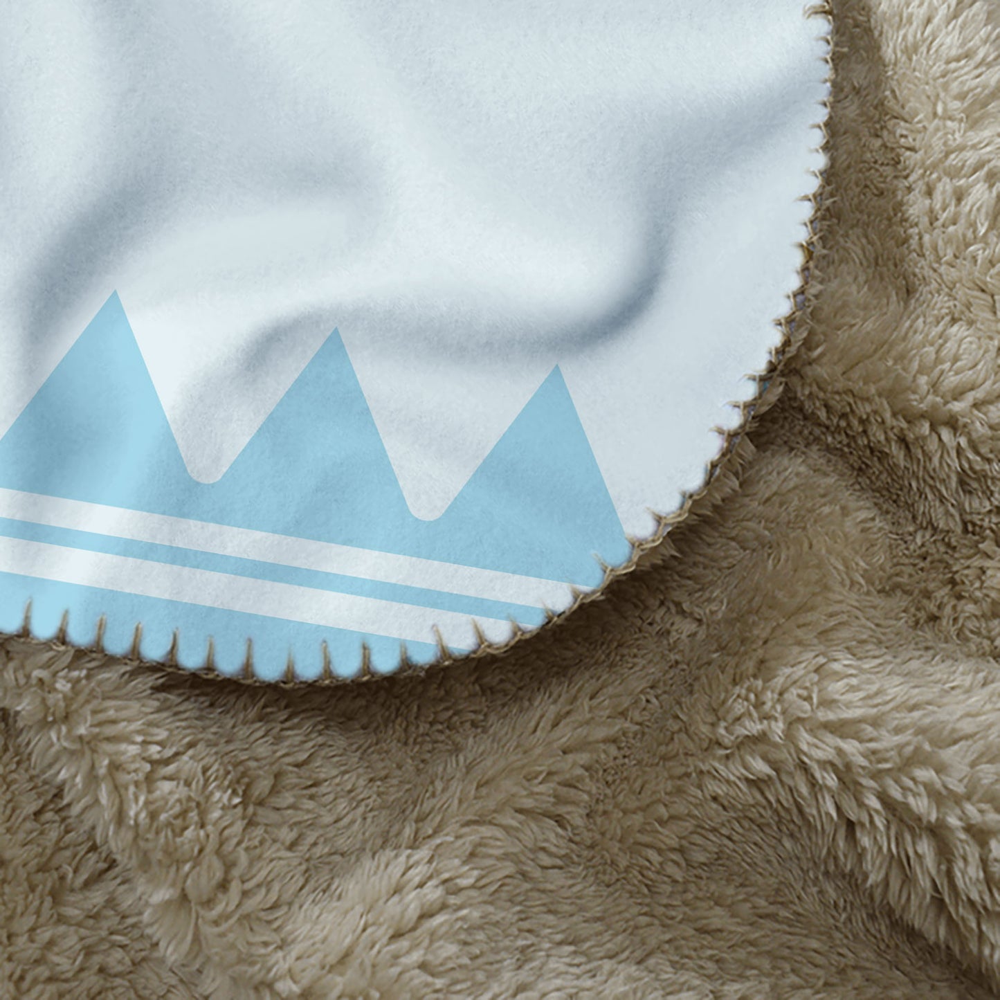 Guam Seal Tribal Blue Baby Sherpa Blanket