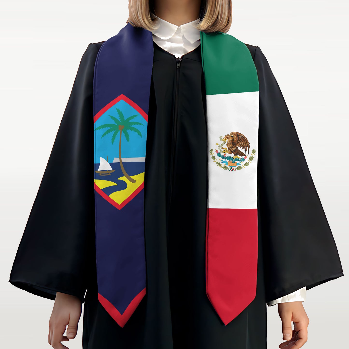 Guam Mexico Graduation Stole Sash