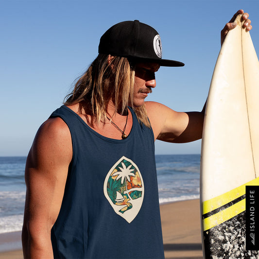 Guam Seal Floral Men’s Premium Tank