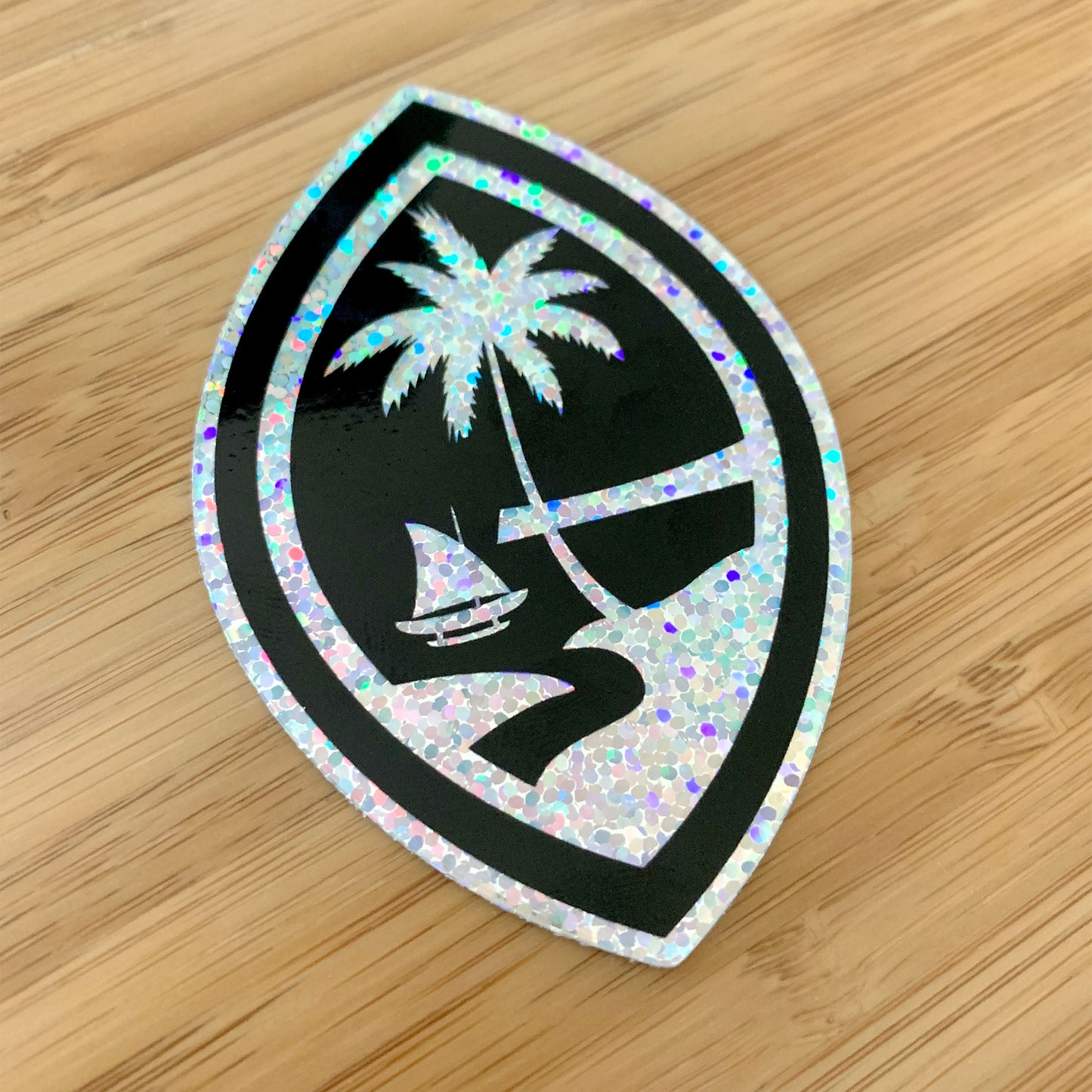 Guam Seal Glitter Sticker - Ready to Ship