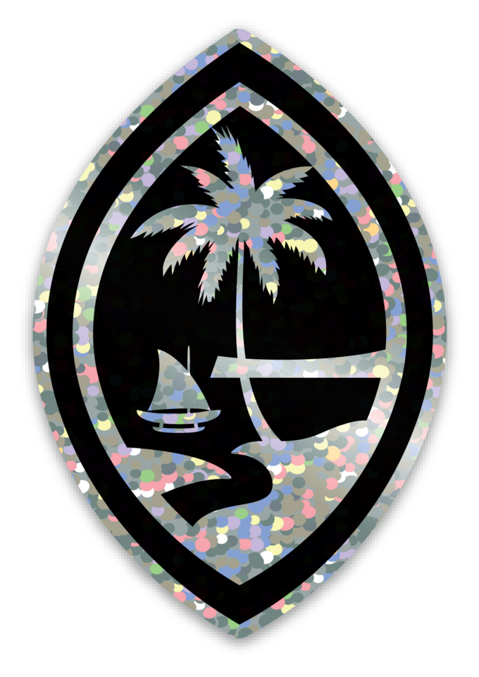Guam Seal Glitter Sticker - Ready to Ship