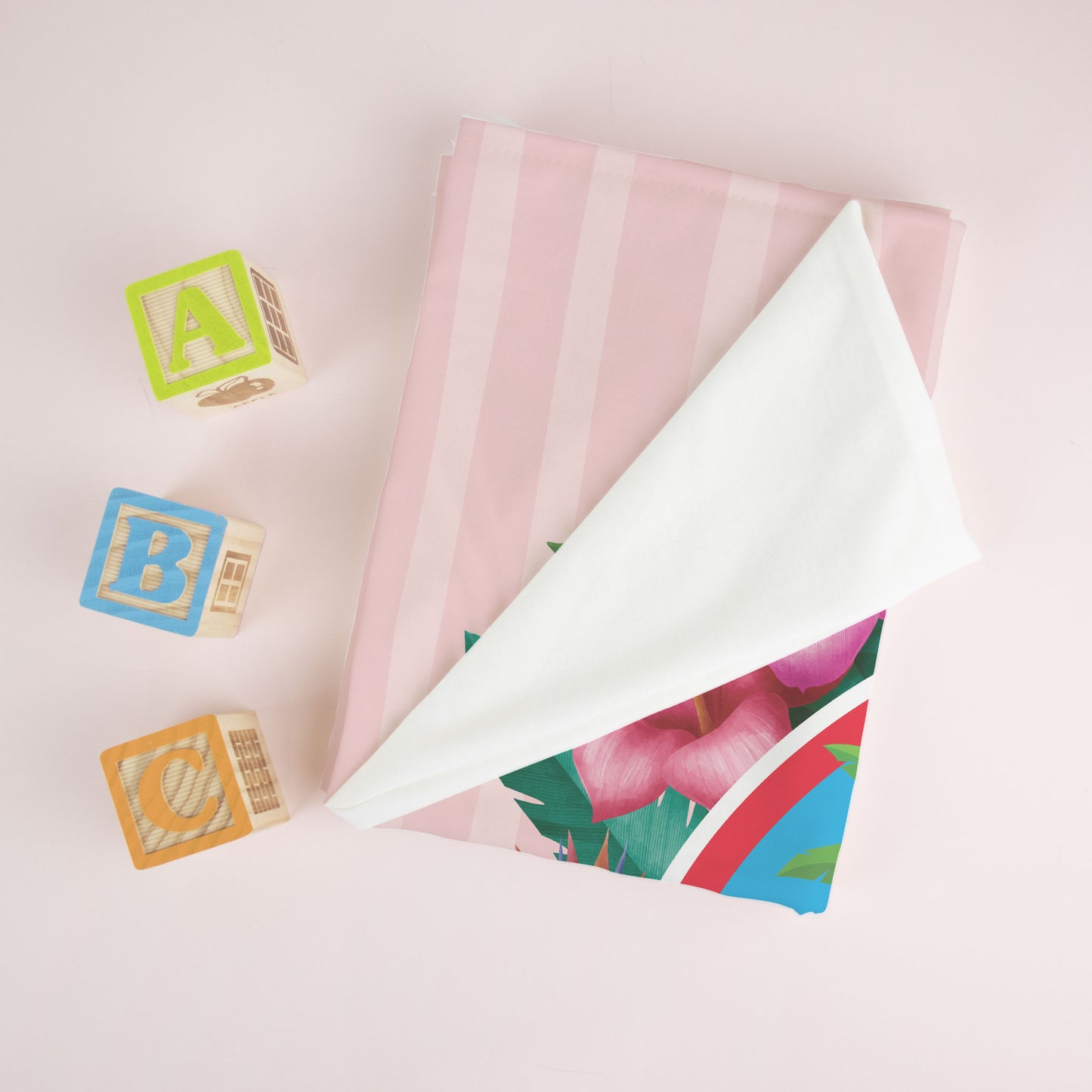 Guam Seal Pink Floral Swaddle Blanket