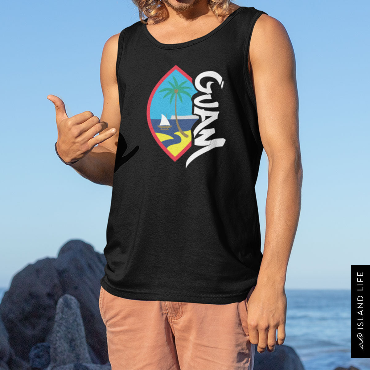 Guam Seal Tagged Men’s Premium Tank