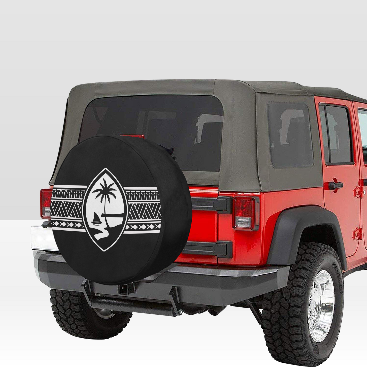 Guam Seal Tribal Jeep Spare Tire Cover