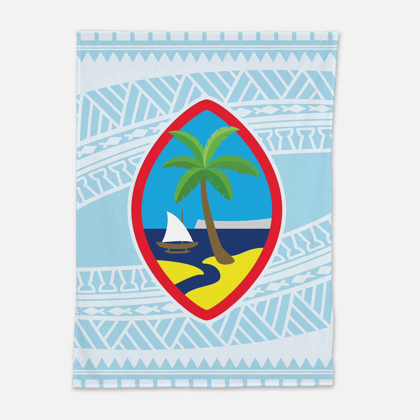 Guam Seal Tribal Baby Swaddle Blanket