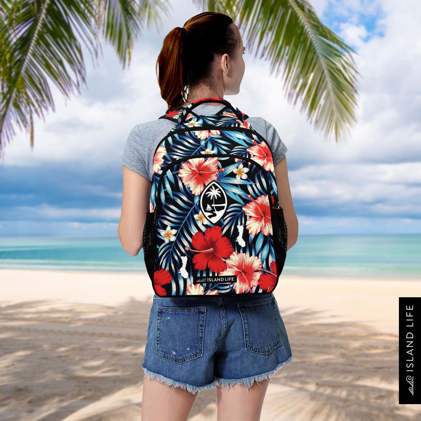 Guam Tropical Floral Multifunctional Backpack