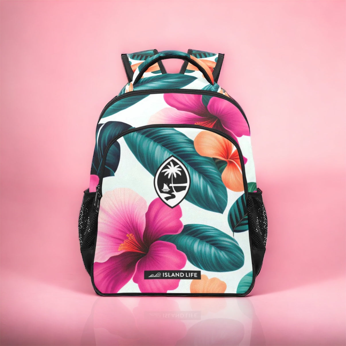 Guam Fuchsia Floral Multifunctional Backpack