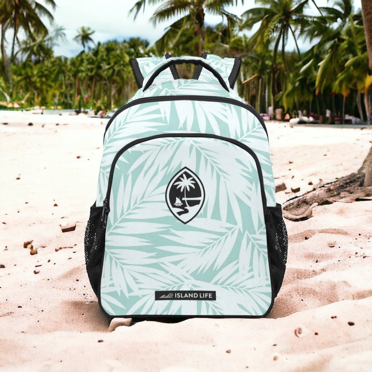 Guam Coconut Leaves Teal Multifunctional Backpack