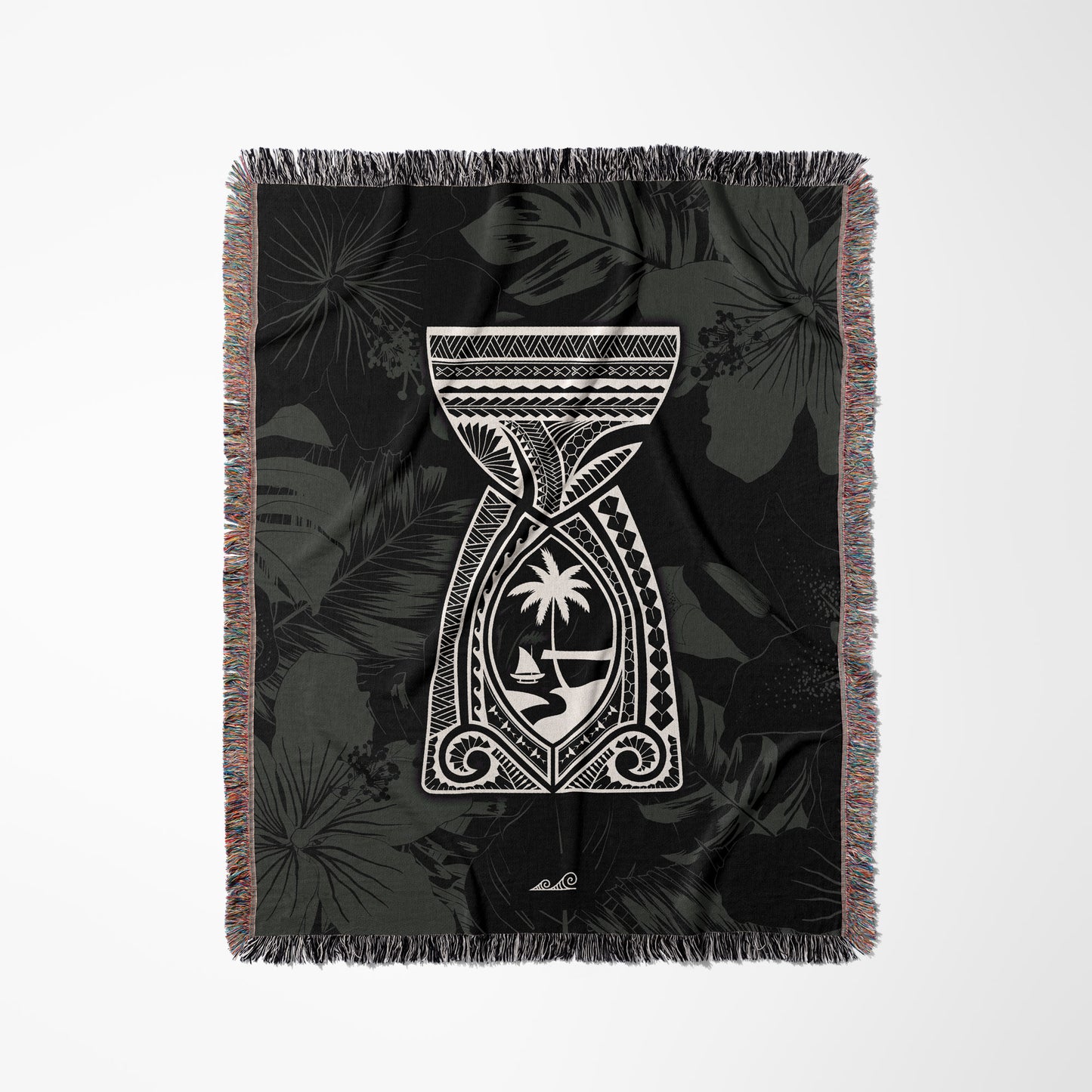 Latte Stone Guam Tribal Woven Blanket