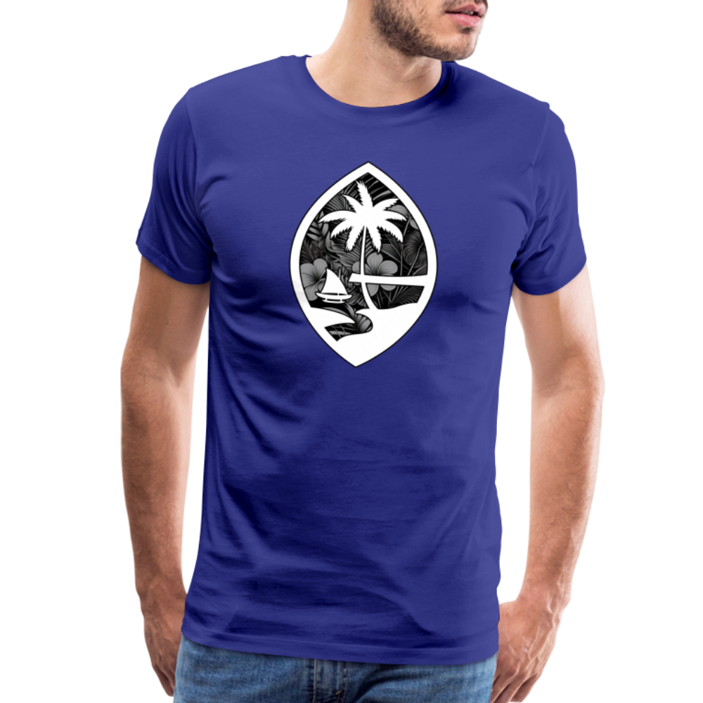 Guam Seal Monochrome Floral Men's Premium T-Shirt - royal blue