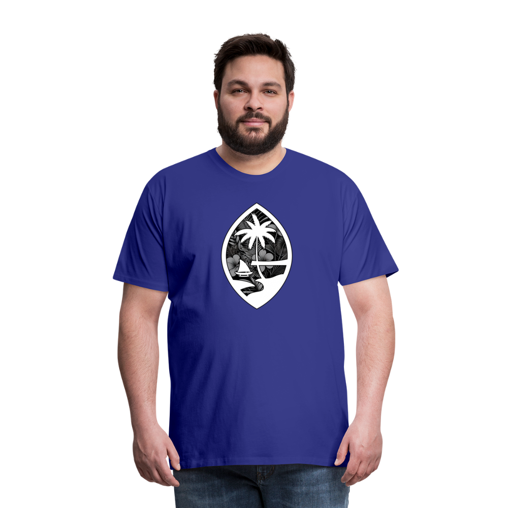 Guam Seal Monochrome Floral Men's Premium T-Shirt - royal blue
