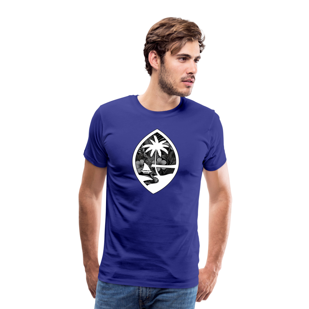 Guam Seal Monochrome Floral Men's Premium T-Shirt - royal blue