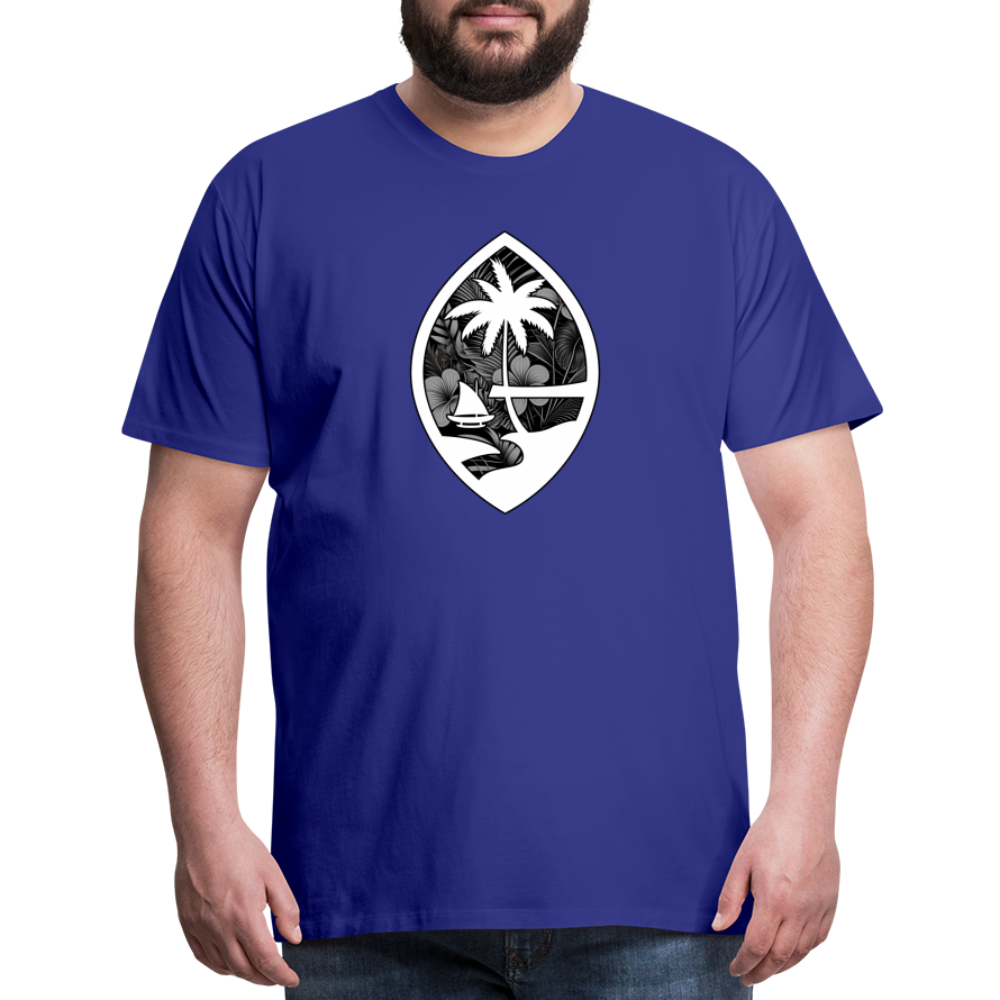 Guam Seal Monochrome Floral Men's Premium T-Shirt - royal blue