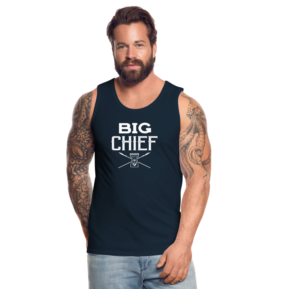 Big Chief Chamorro Guam Men’s Premium Tank - deep navy