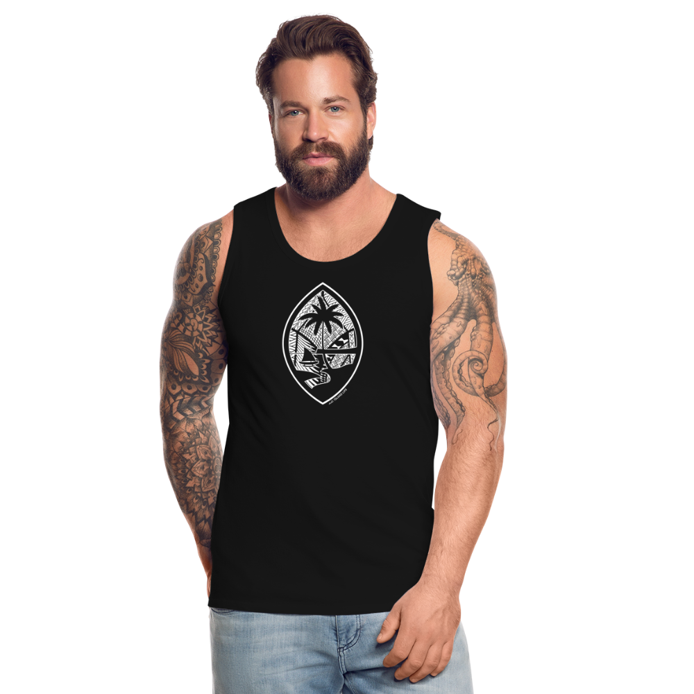 Tribal Guam Seal Men’s Premium Tank - black