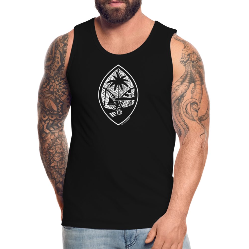Tribal Guam Seal Men’s Premium Tank - black