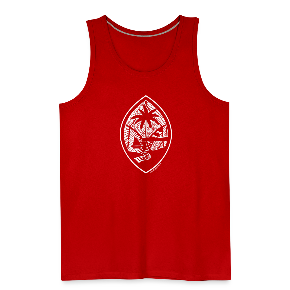 Tribal Guam Seal Men’s Premium Tank - red