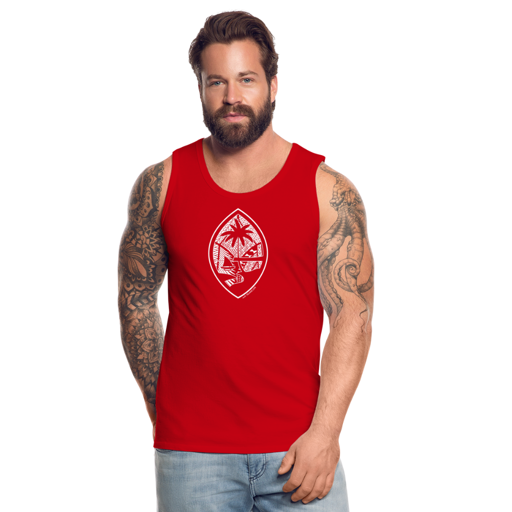 Tribal Guam Seal Men’s Premium Tank - red