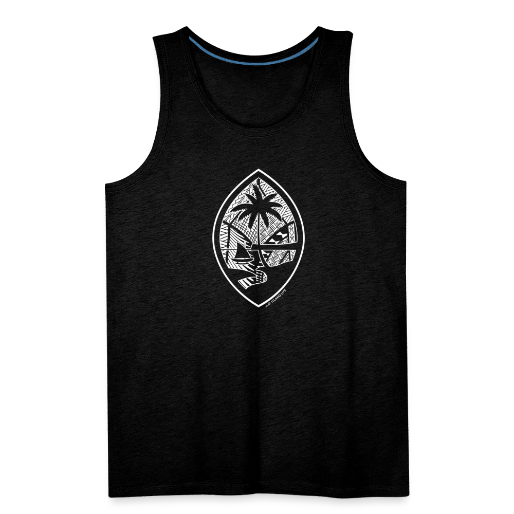 Tribal Guam Seal Men’s Premium Tank - charcoal grey