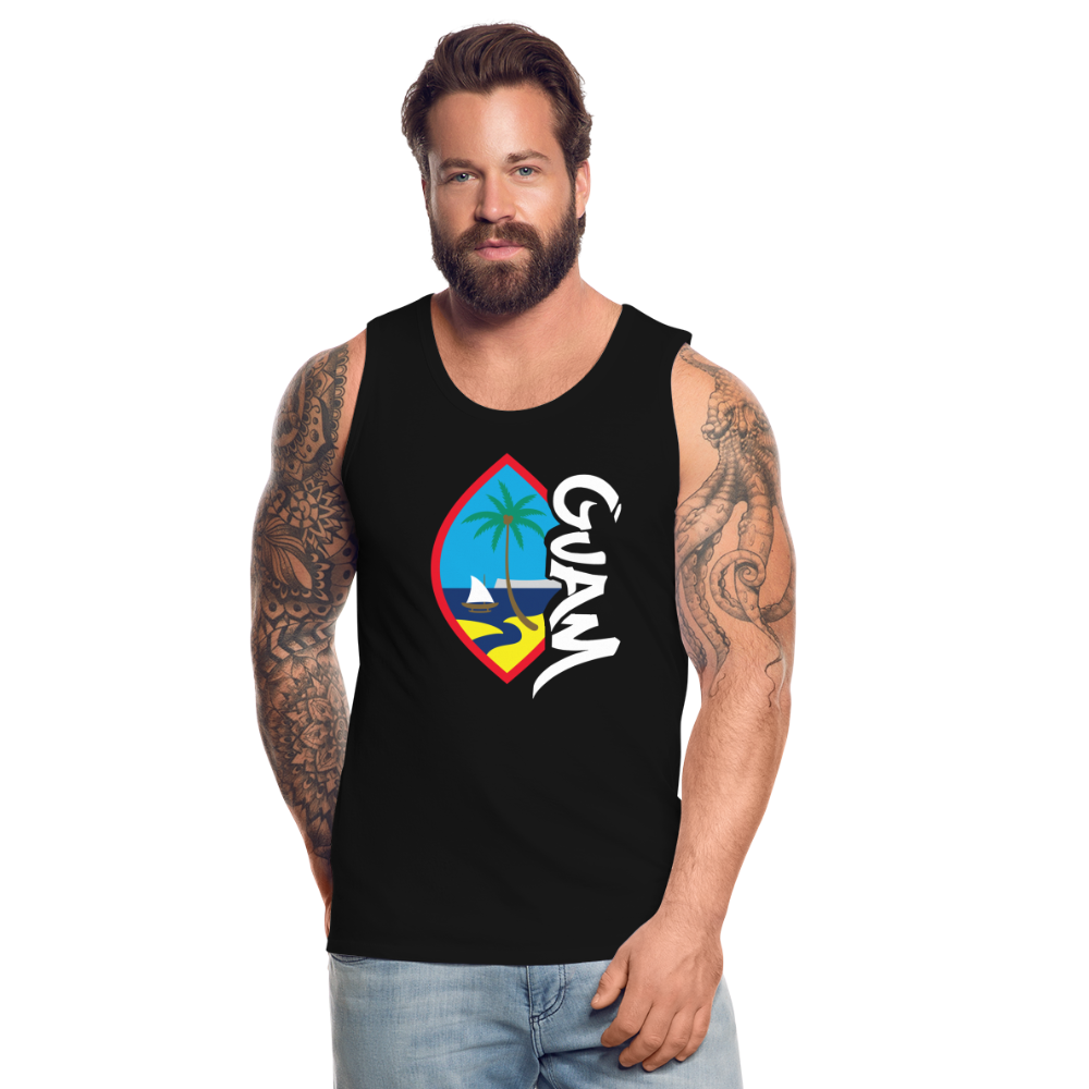 Guam Seal Tagged Men’s Premium Tank - black