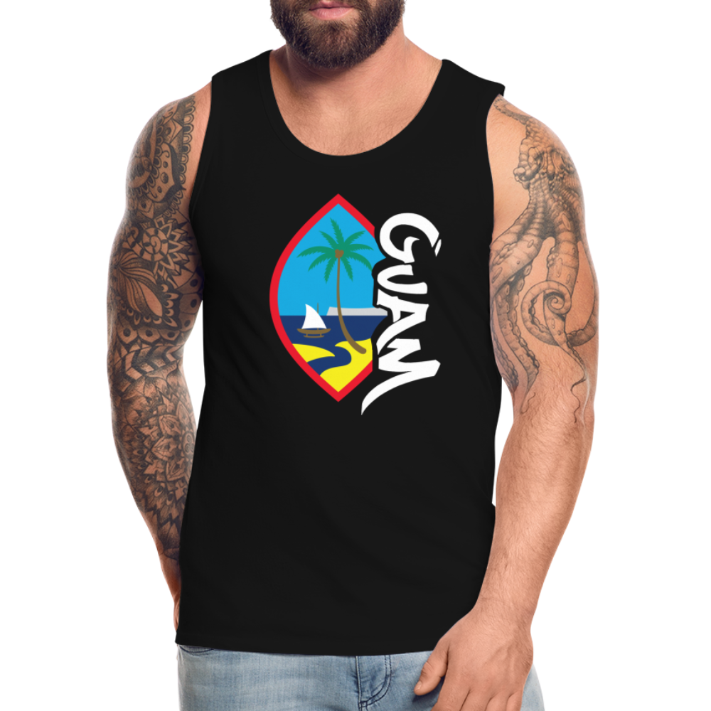 Guam Seal Tagged Men’s Premium Tank - black
