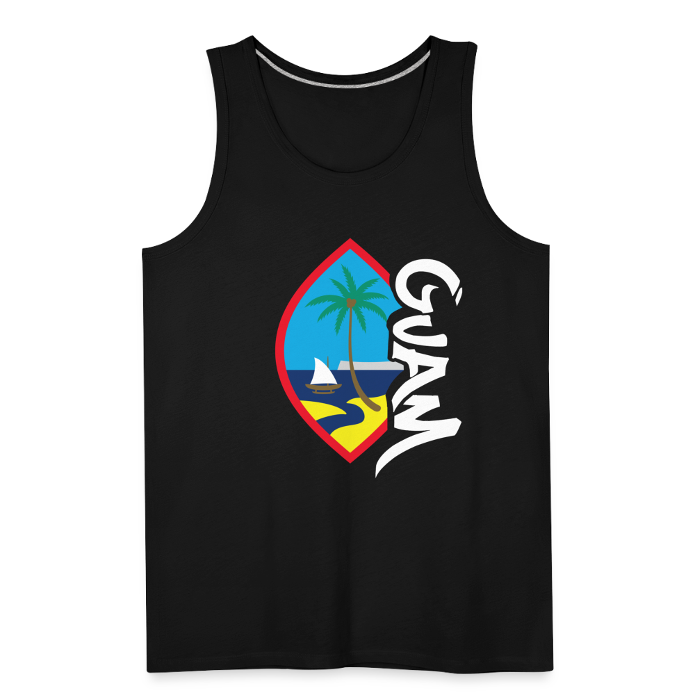 Guam Seal Tagged Men’s Premium Tank - black