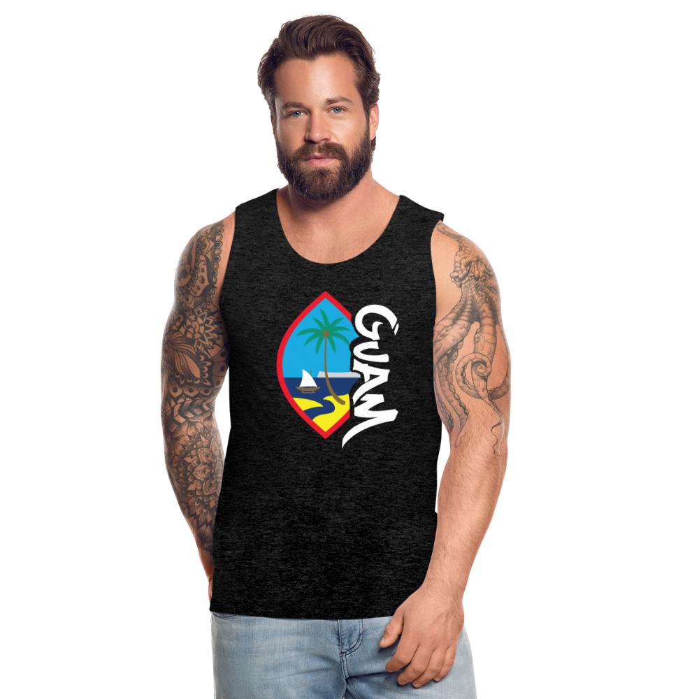 Guam Seal Tagged Men’s Premium Tank - charcoal grey
