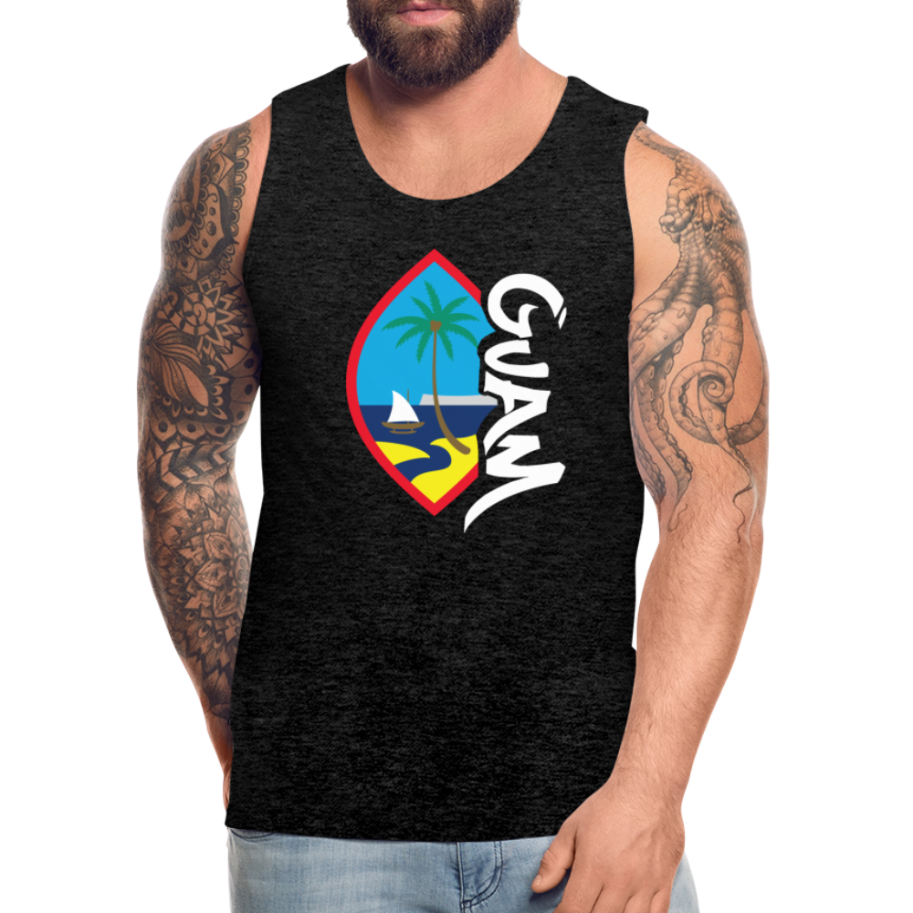 Guam Seal Tagged Men’s Premium Tank - charcoal grey
