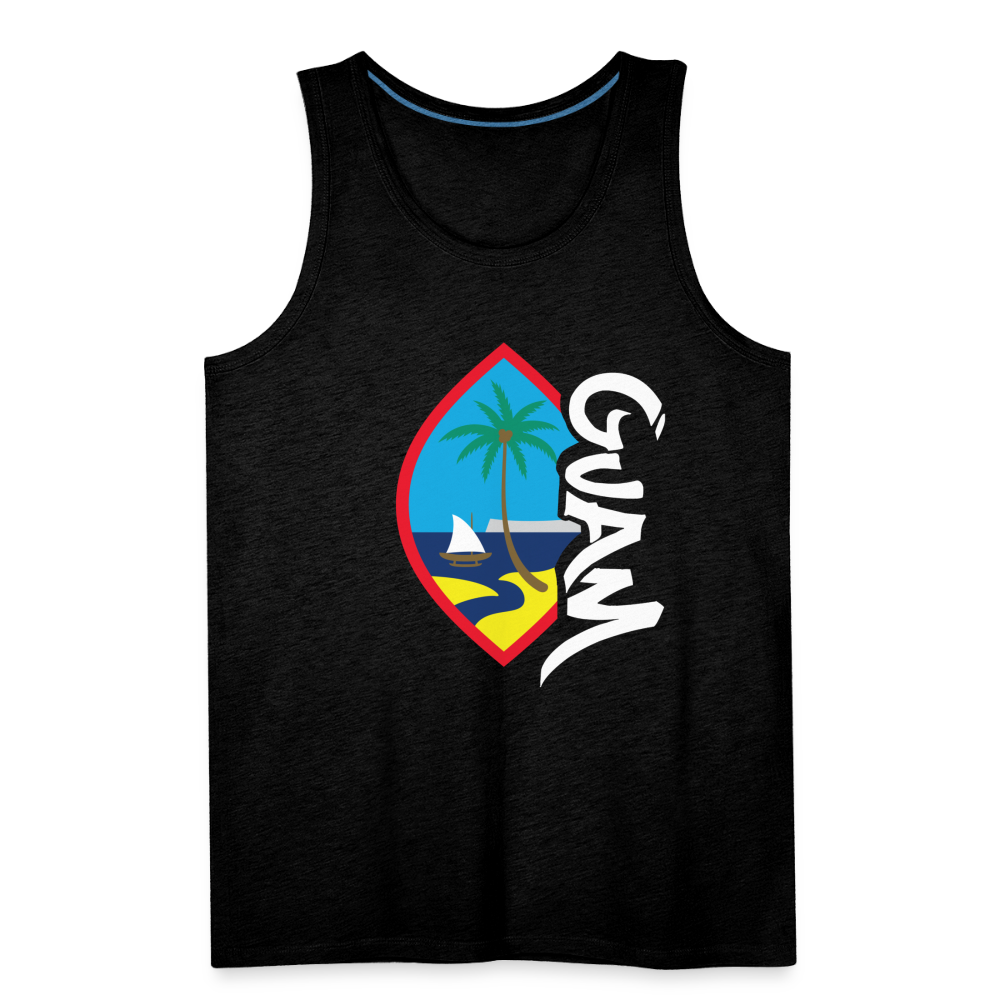 Guam Seal Tagged Men’s Premium Tank - charcoal grey