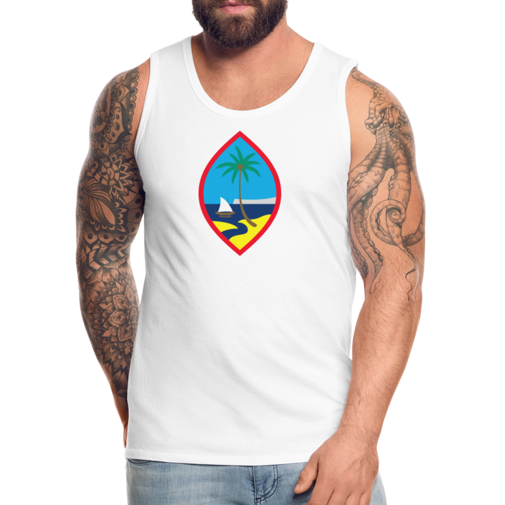 Guam Seal Men’s Premium Tank - white