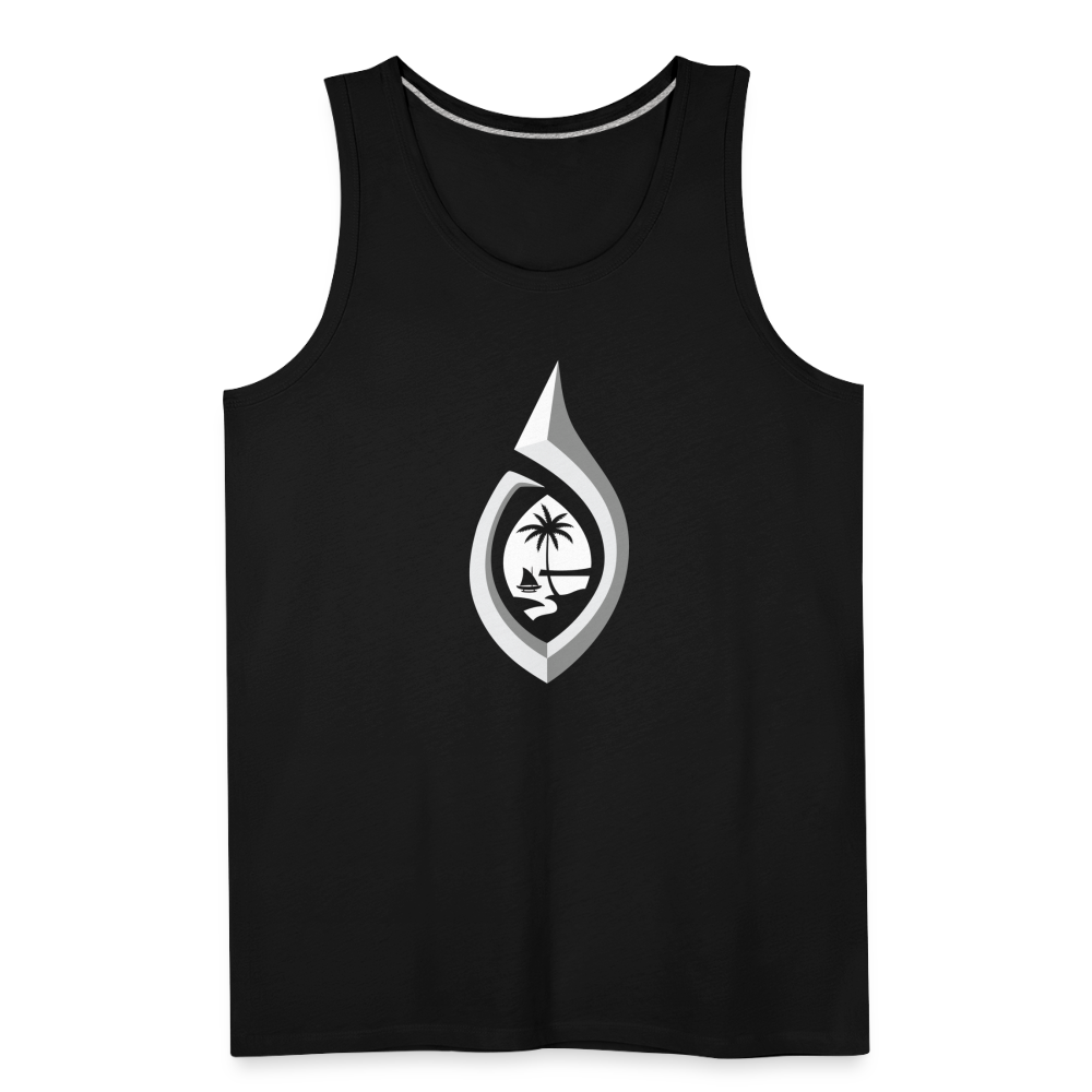 Guam Tribal Hook Men’s Premium Tank - black