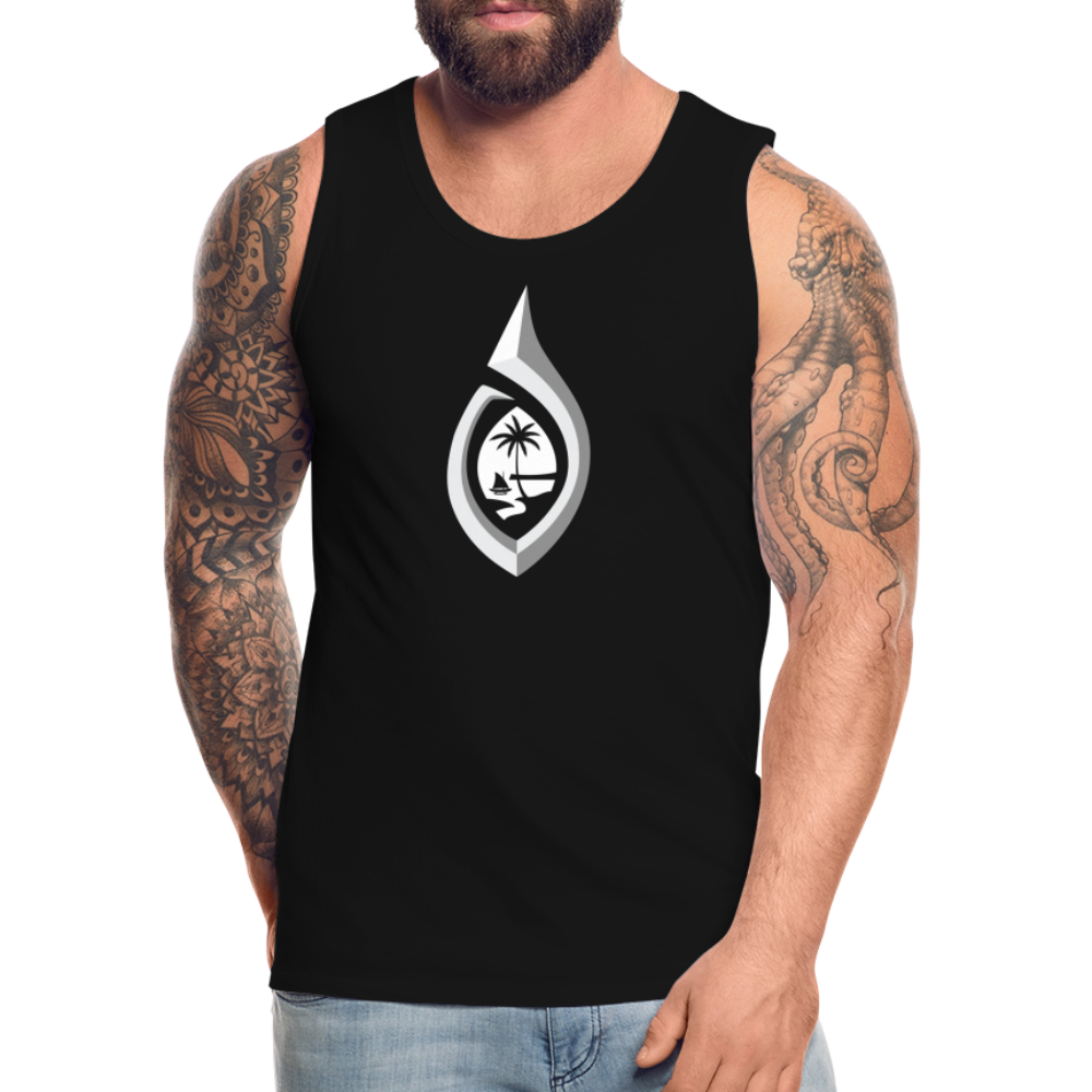 Guam Tribal Hook Men’s Premium Tank - black