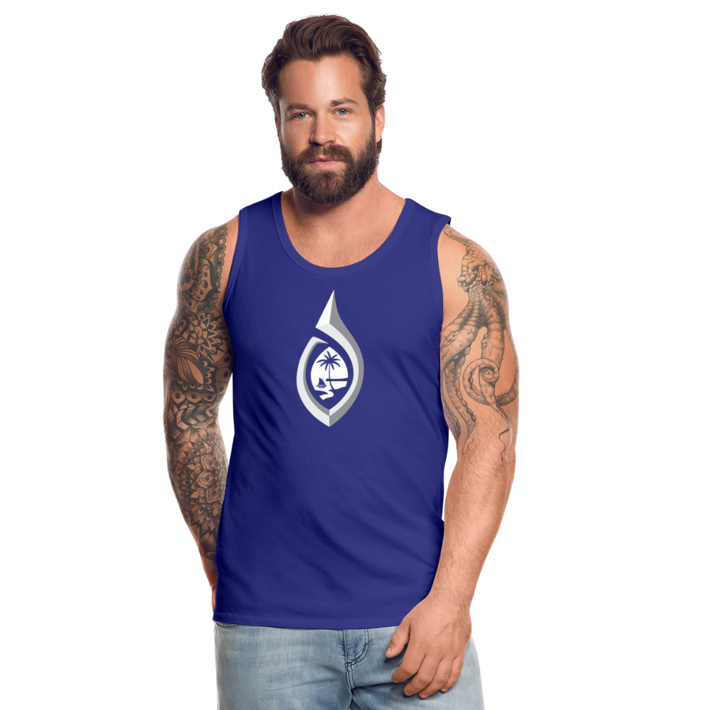 Guam Tribal Hook Men’s Premium Tank - royal blue