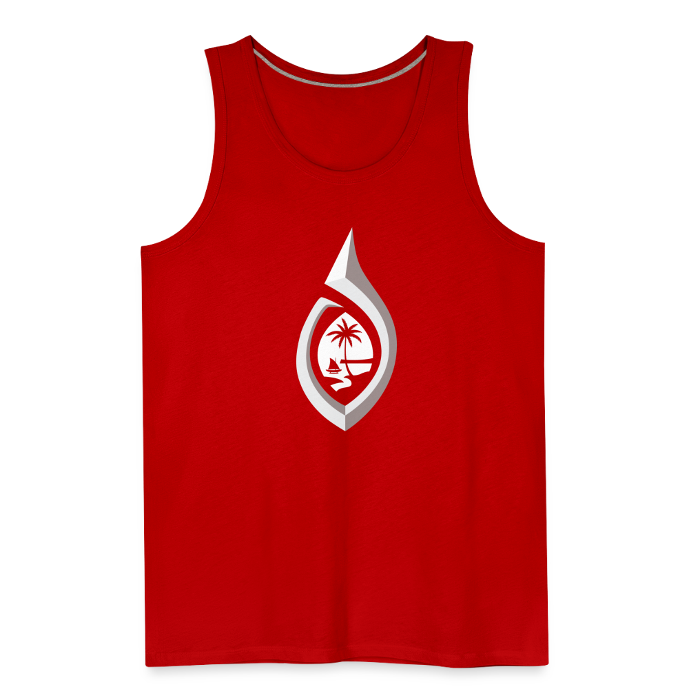 Guam Tribal Hook Men’s Premium Tank - red