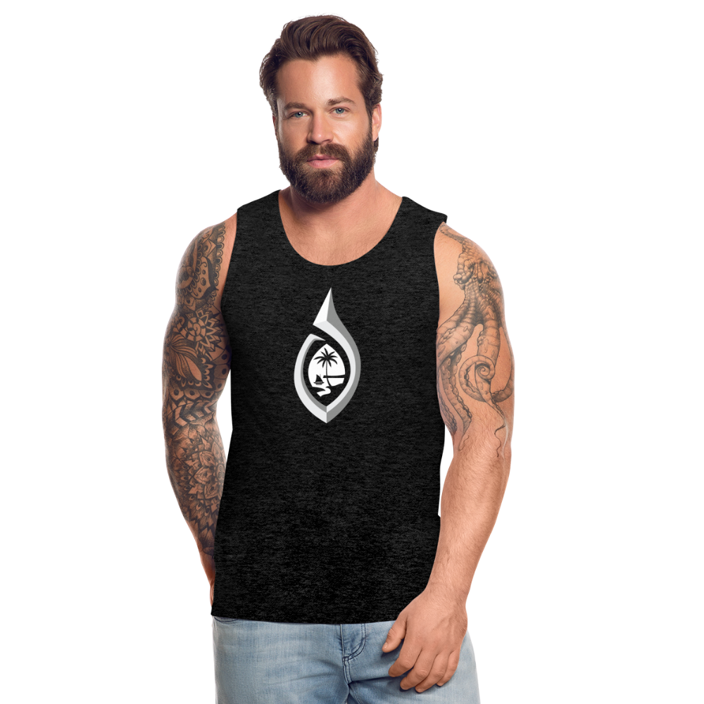 Guam Tribal Hook Men’s Premium Tank - charcoal grey