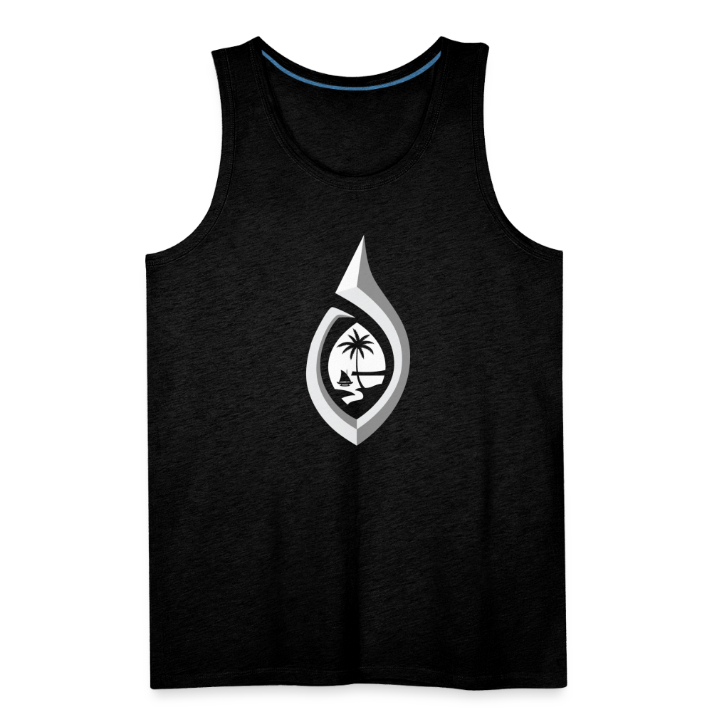 Guam Tribal Hook Men’s Premium Tank - charcoal grey