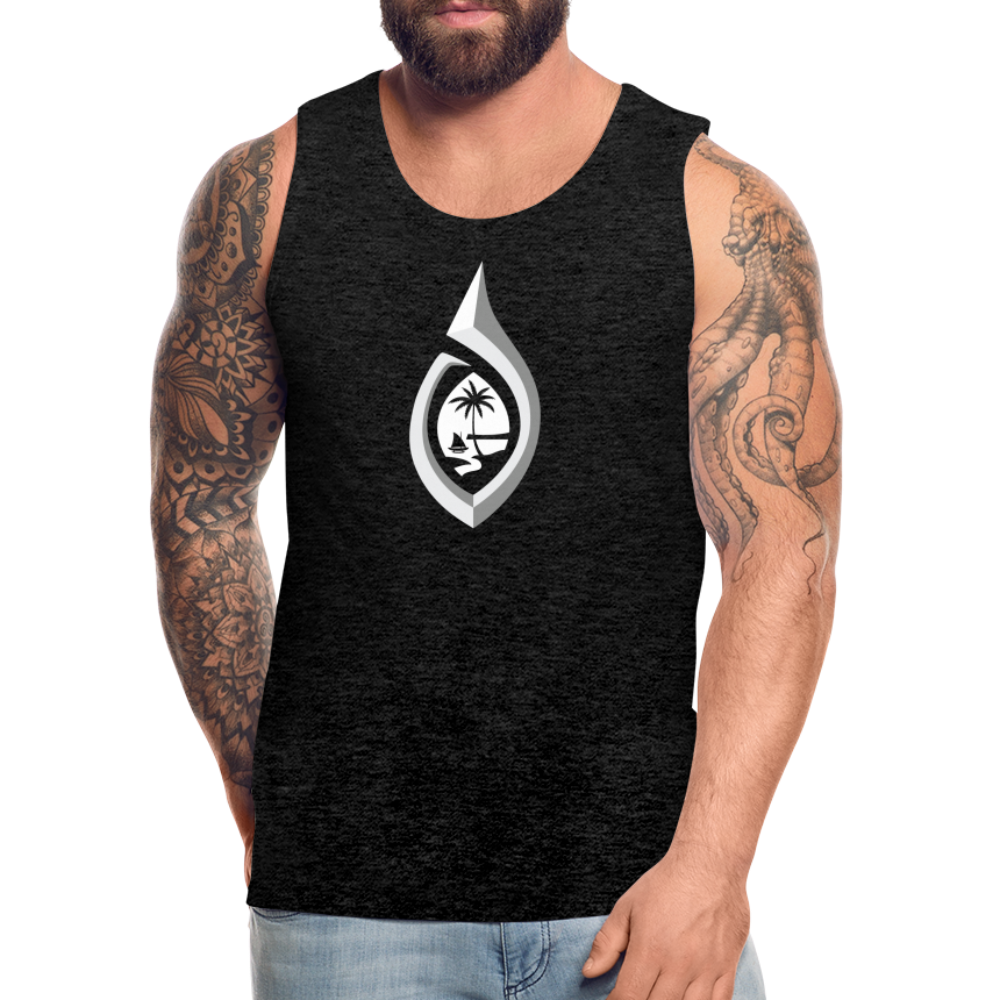 Guam Tribal Hook Men’s Premium Tank - charcoal grey